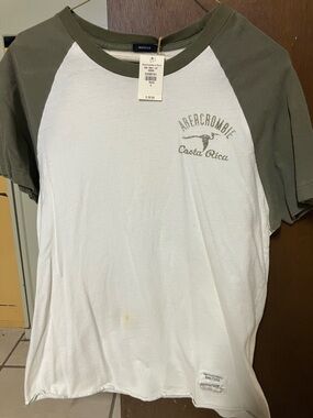 Vintage Abercrombie & Fitch Shirt Mens S White Y2K Costa Rica Beach Muscle Tee